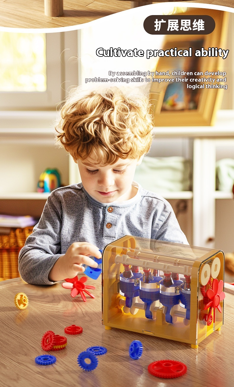 STEM Science Engineering Toy Engine Model Assembly
