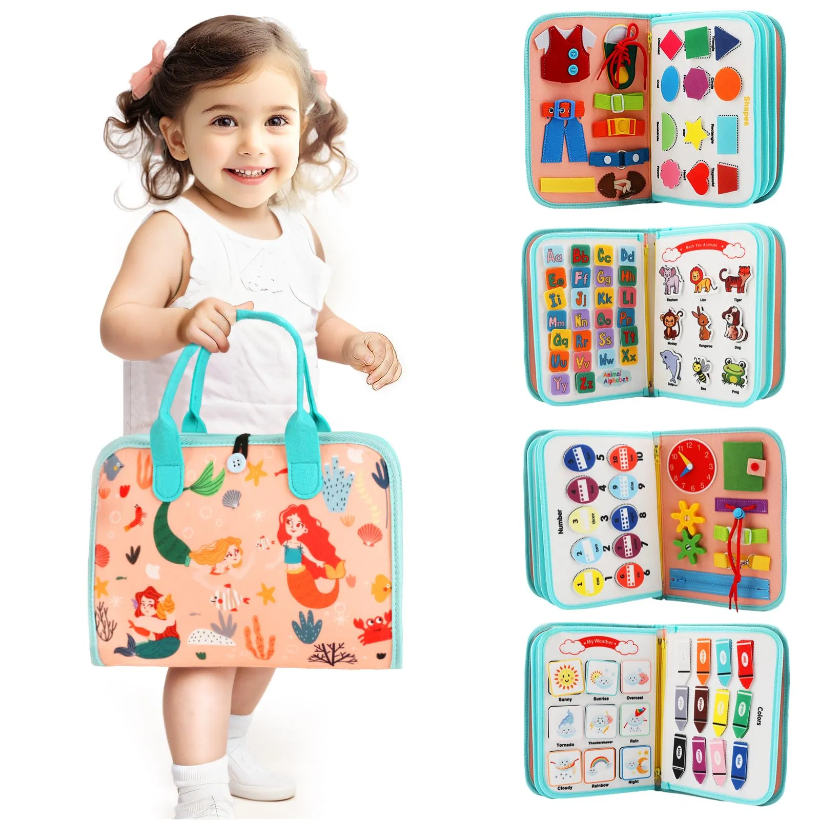 Activity Busy Board Felt Educational Toy and Popular Toys for Kids' Early Learning Skill