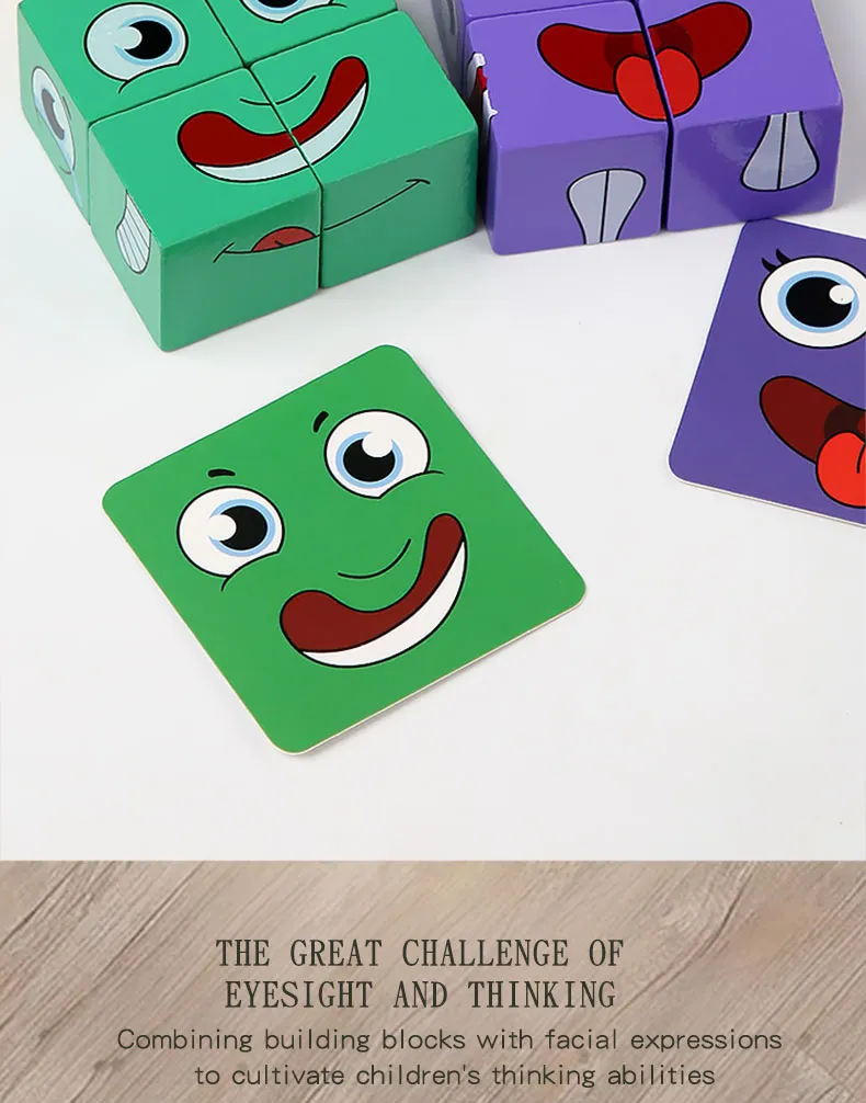 Emotional Rotation Cube - Interactive Learning Toy for Children's Emotional Development