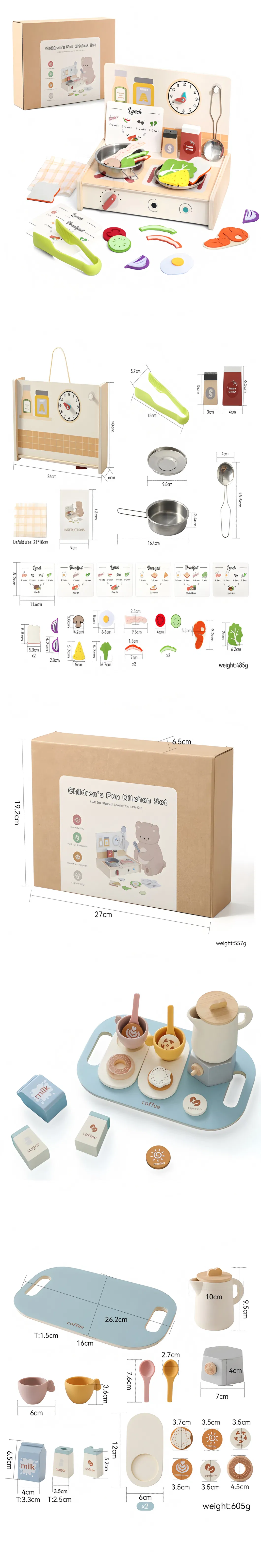 Brinquedos Infantis Wholesale Educational Cheap DIY Plaything Children Toy Kids Item Montessori Baby Sensory Juguetes Montessori Wooden Pretend Play Kitchen Toy