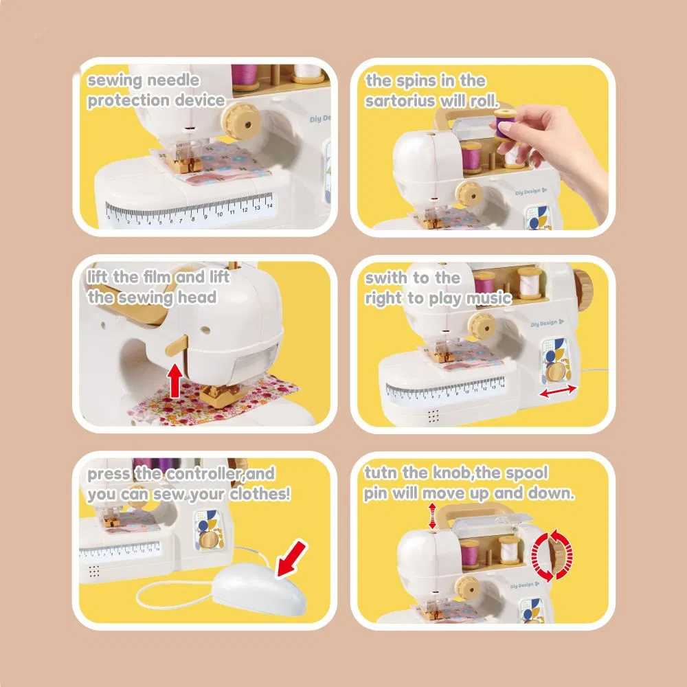 Educational Toys DIY Creative Gifts with Model Suit Kids Children Gift Pretend Play Games Electric Sewing Machine Toy