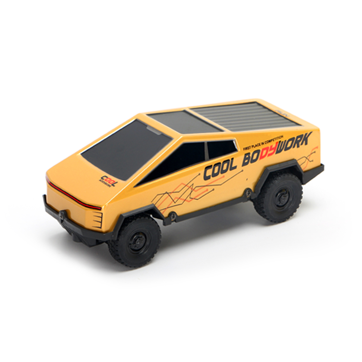 Kids Friction Powered Truck, 1:18 Scale Inertia Car With Light Music, Educational Pretend Play Toy For Toddlers Battery Included