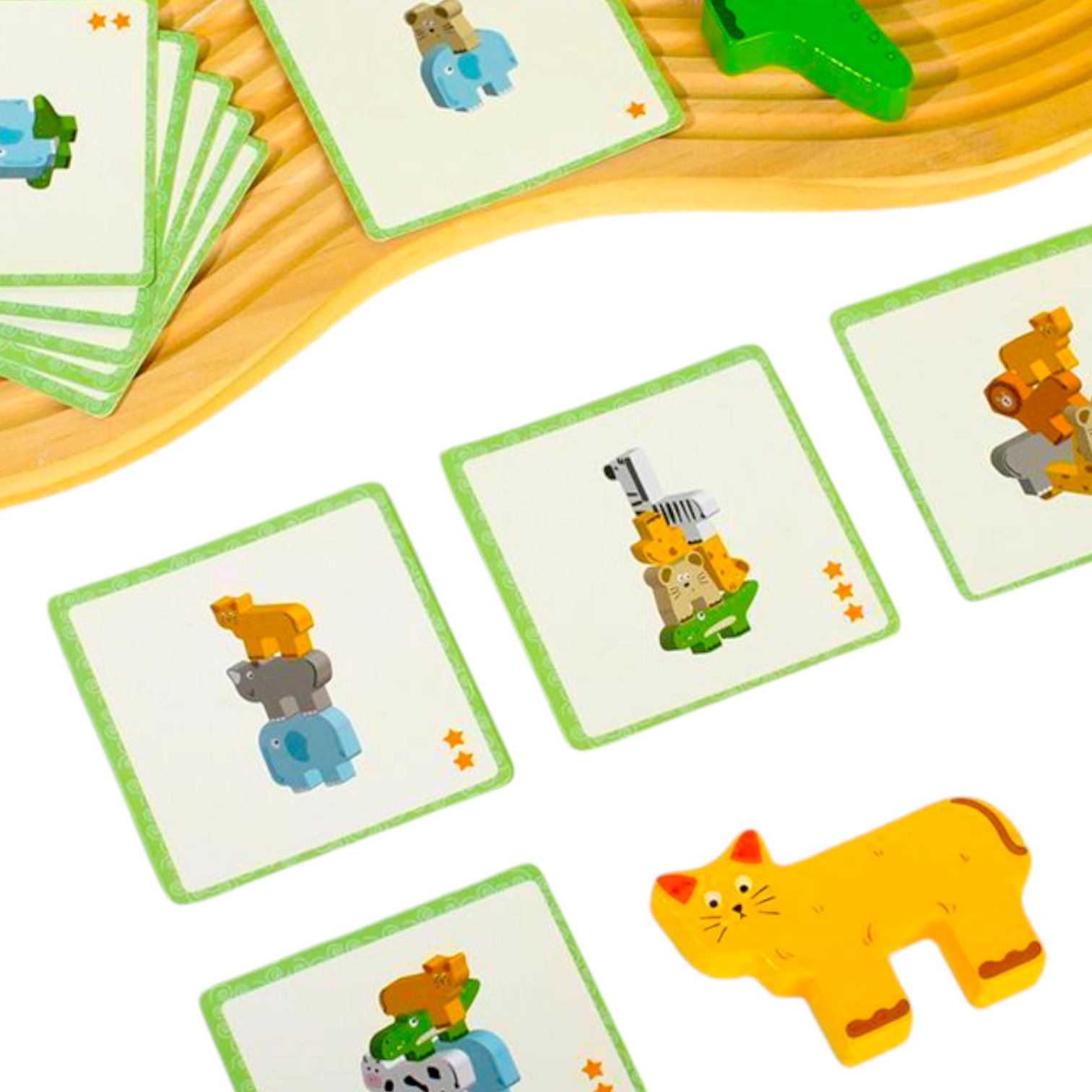Wooden Animal Blocks Sorting & Stacking Toy Detail