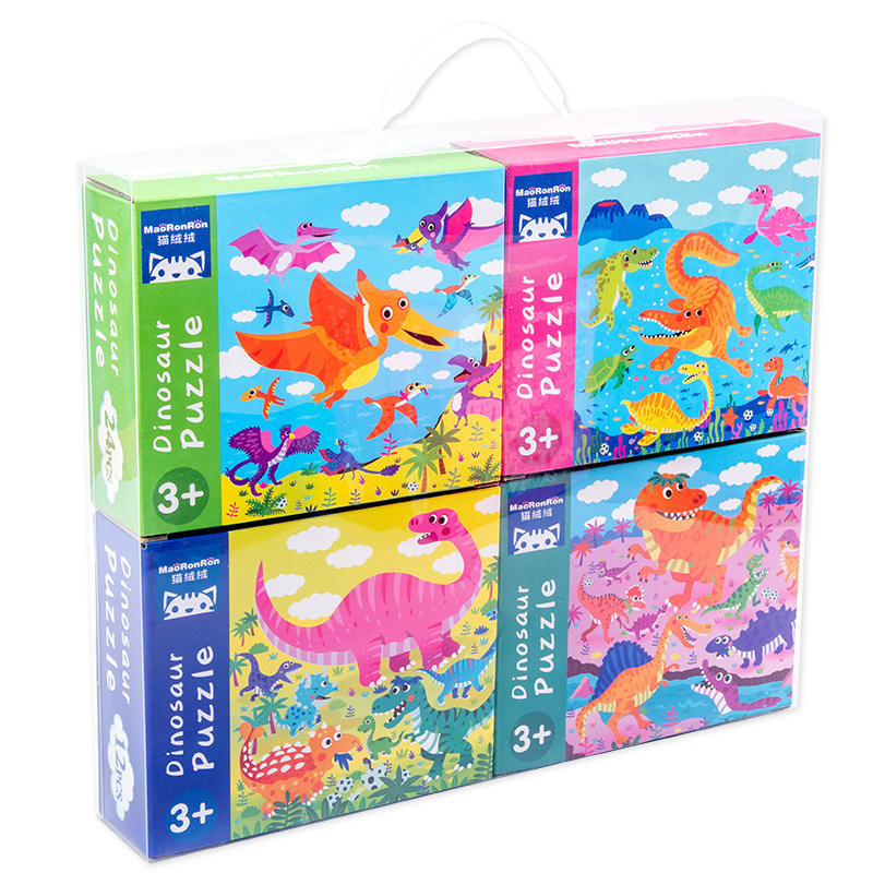 New Style Dinosaurs/ Vehicles Wooden Jigsaw Puzzle Kids Baby Learning Educational Toys for Children Wood Puzzles Toy Boys Girls