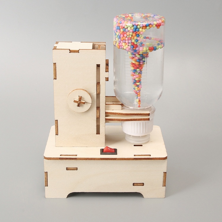 Wooden Toys Kit Scientific Experiment Simulated Waterspout Model Science Project Small Craft Electric Vortex Wooden Teaching Aid