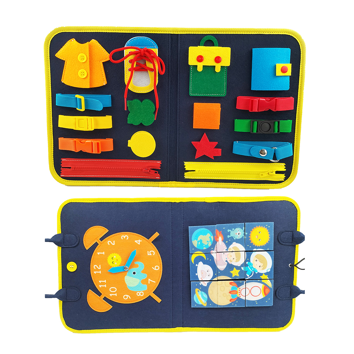 Felt kids educational toys busy board