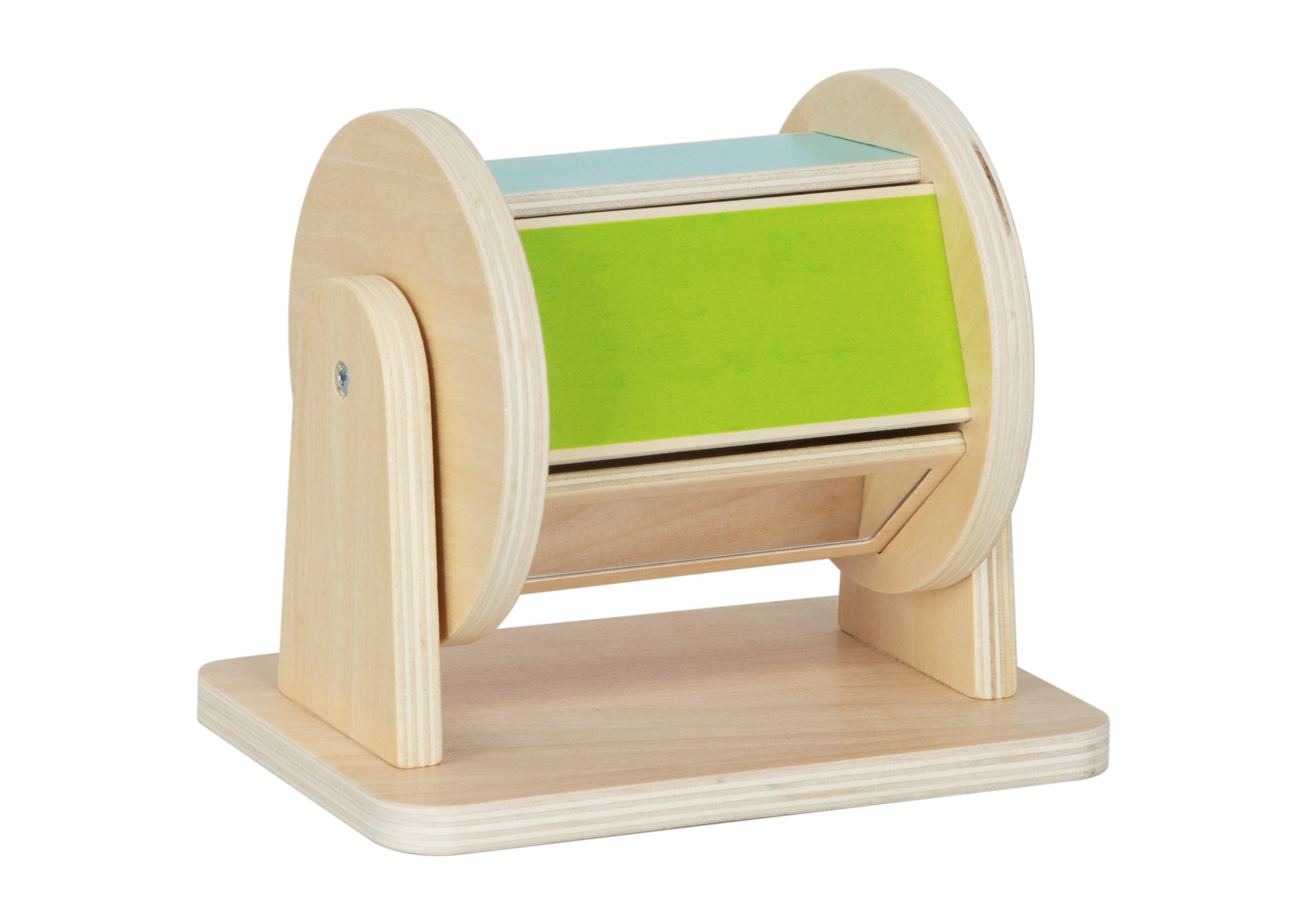 Montessori Toys Wooden Spinning Drum Toy Infant Early Education for 1 to 3-Year-0ld Boys Girls Toddlers