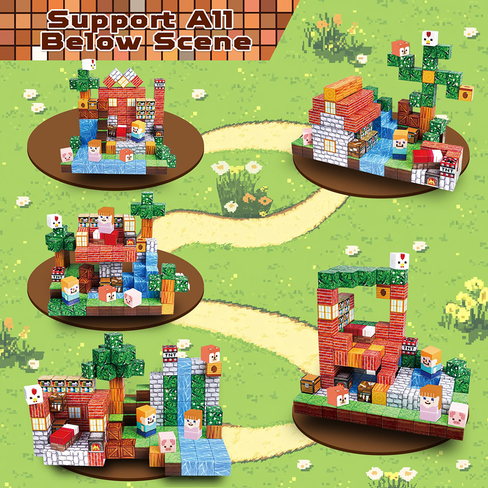 Magnetic Building Blocks For Kids Sensory Toys &amp; Learning Game Gifts Creative Magnetic Blocks Set For Children Ages 3+