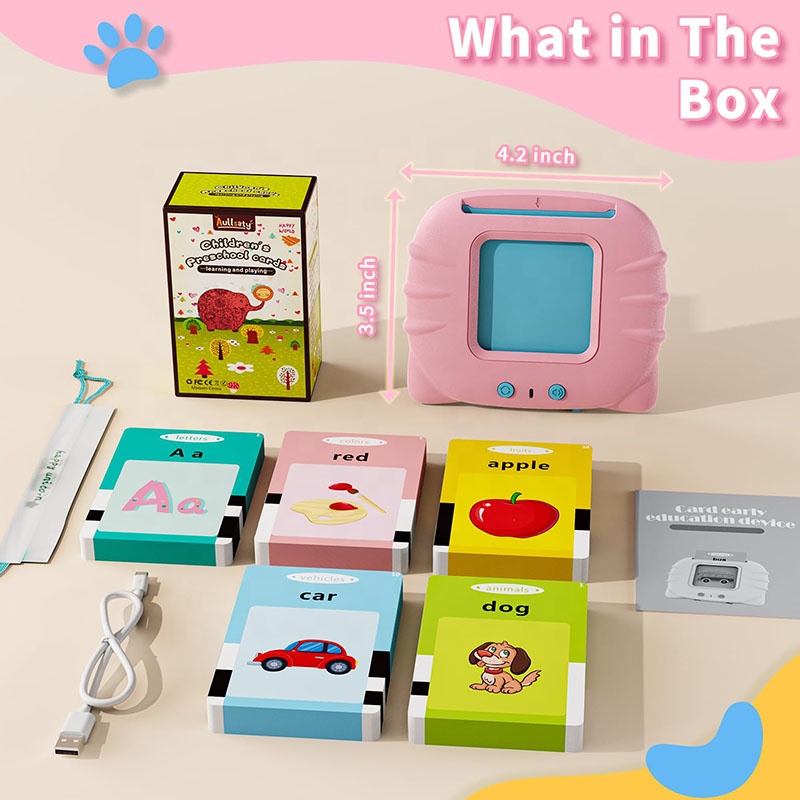 Multiple-language Learning Cards Device Talking Flash Card Machine Children English Arabic French German Educational Toy