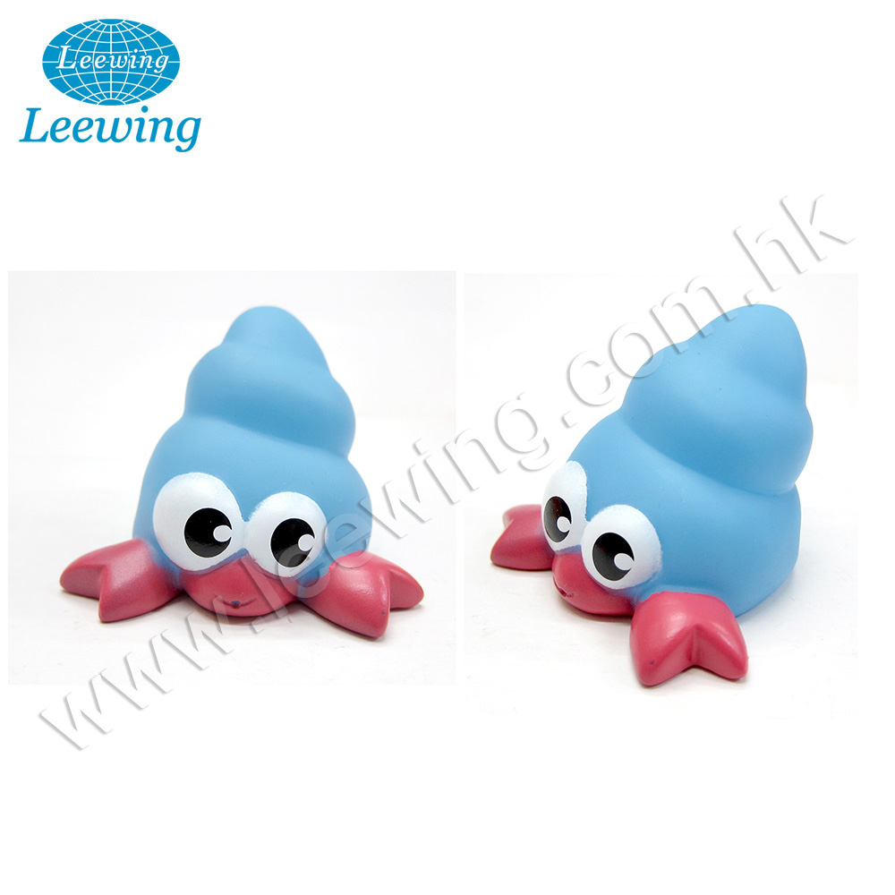 Education Small Rubber Blue Whale Bath Squirt Toy