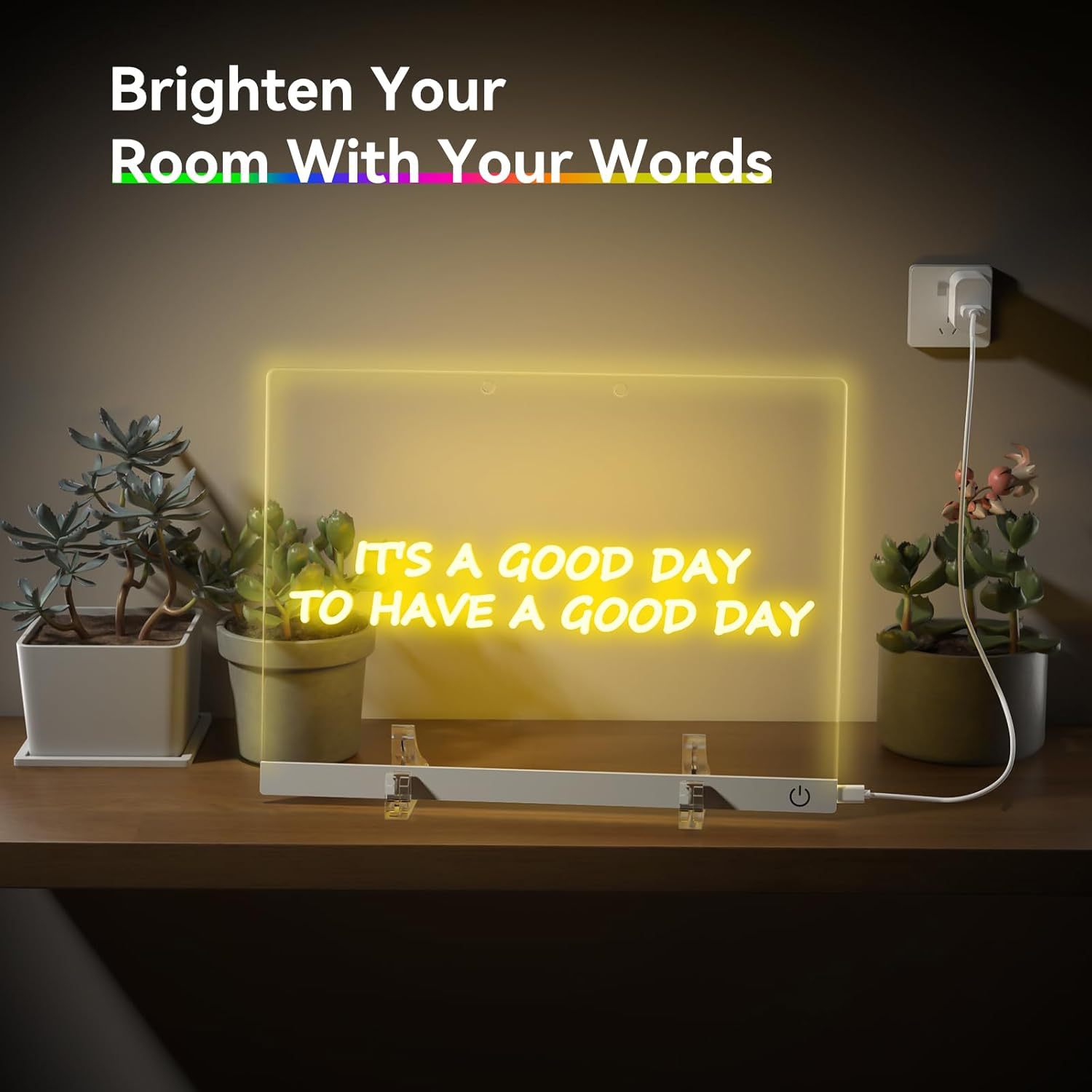 Rechargeable Touch Control Light-up Acrylic Drawing Board With Color-Changing Dimmable Night Light For Babies And Kids