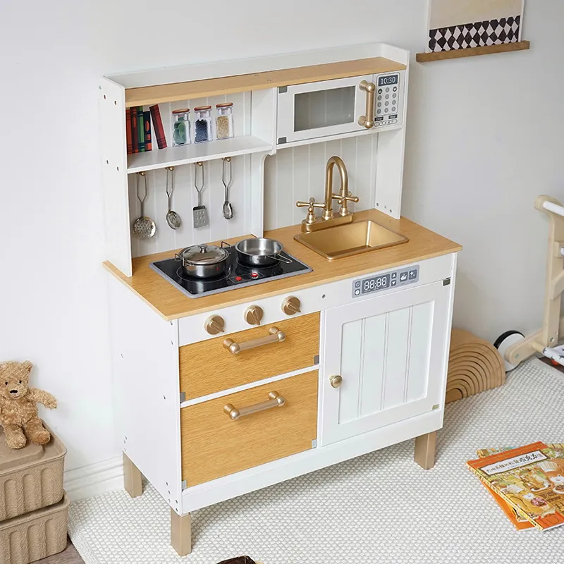 Brinquedos Infantis Wholesale Educational Cheap DIY Plaything Children Toy Kids Item Montessori Baby Sensory Juguetes Montessori Wooden Pretend Play Kitchen Toy
