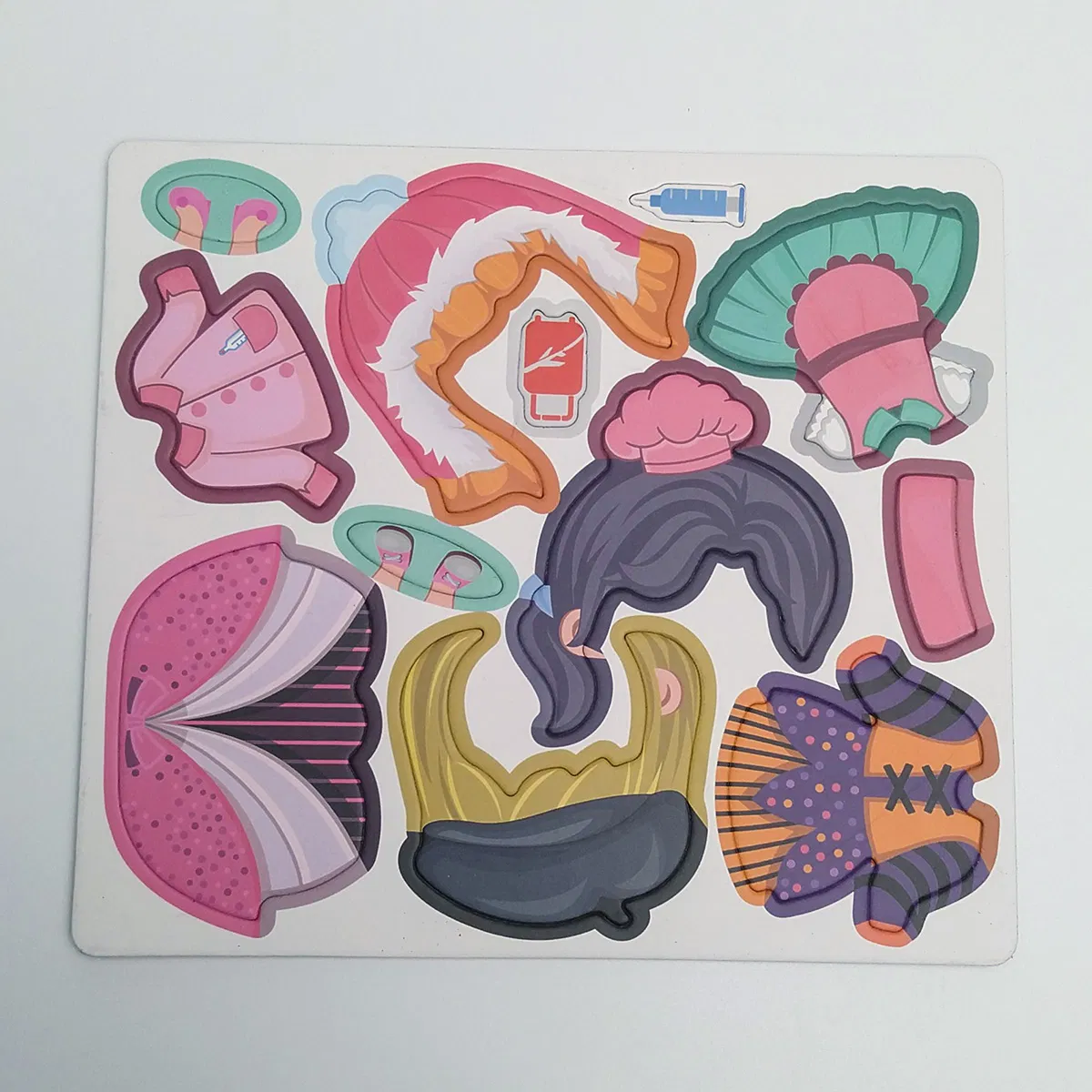 DIY Clothing Match Game Girl Dress up Early Learning Toy Magnetic Puzzle