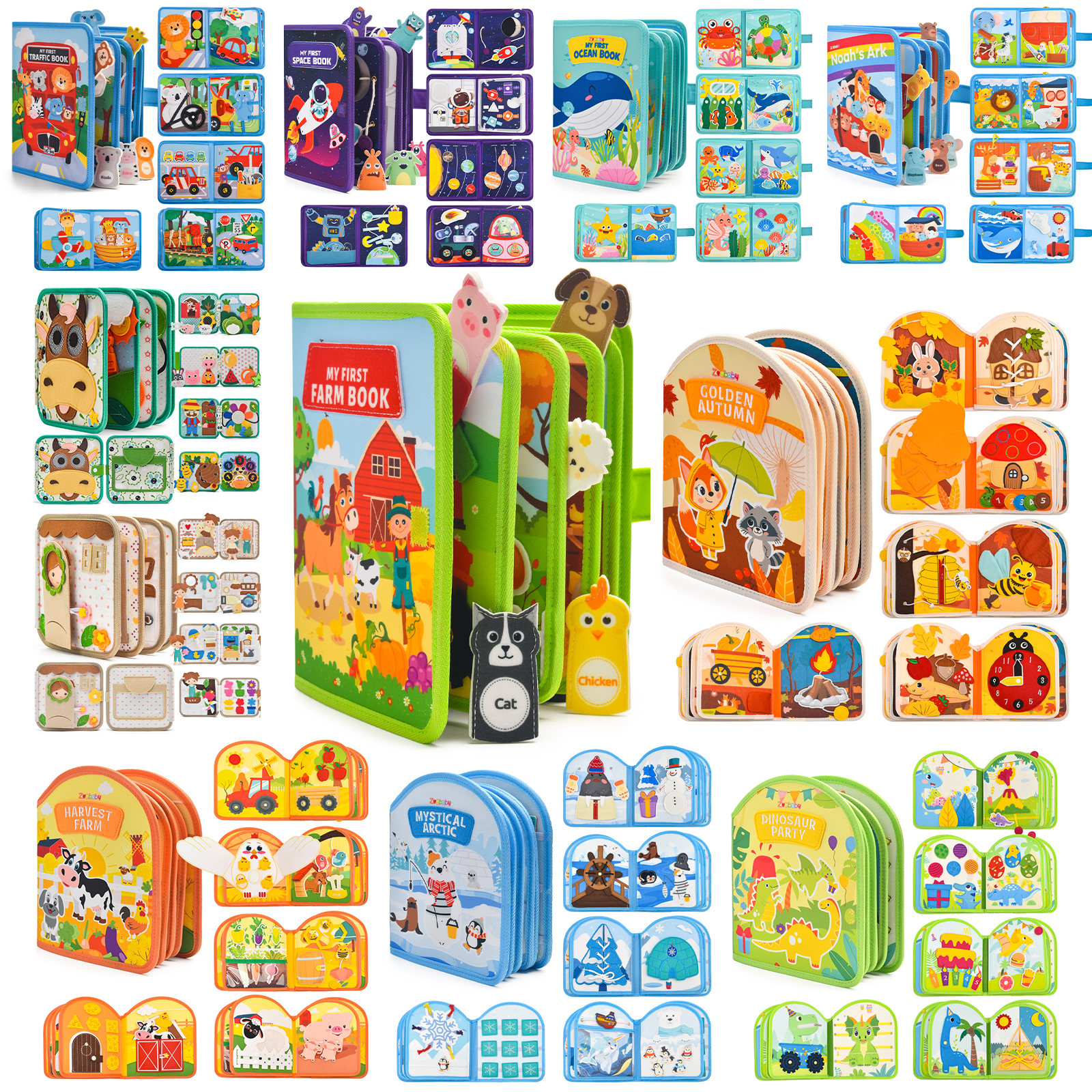 2026 New Montessori Felt Quiet Book Early Learning and Fine Motor Skills Sensory Toys Educational Busy Book for Toddlers