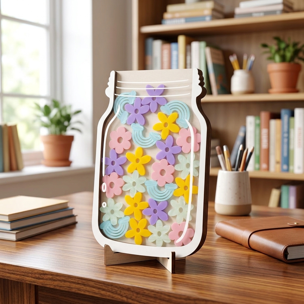 Custom Personalized Acrylic Reward Jar | Classroom Management Tool | Kids Behavior Chart | Mason Jar Token Jar 2026
