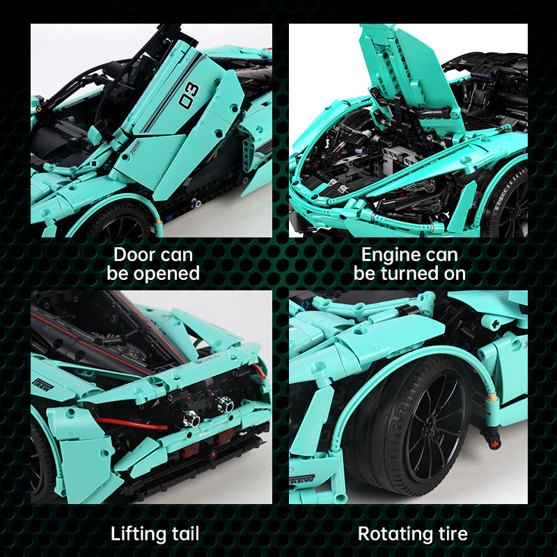 Mould King 13167 Model Sport Racing Car 1:8 720S Building Blocks MOC 46762 Kids DIY Educational Bricks 3188pcs With Motor