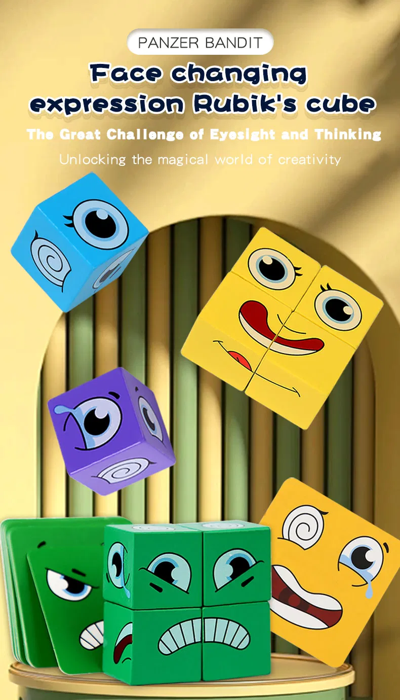 Emotional Rotation Cube - Interactive Learning Toy for Children's Emotional Development