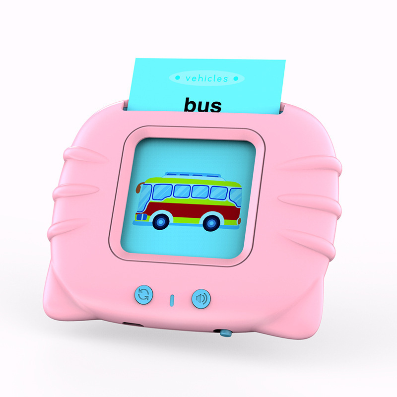 Custom Language 112 Cards Talking Flash Card Machine Early Childhood Learning Machine Cartoon Cat Shape