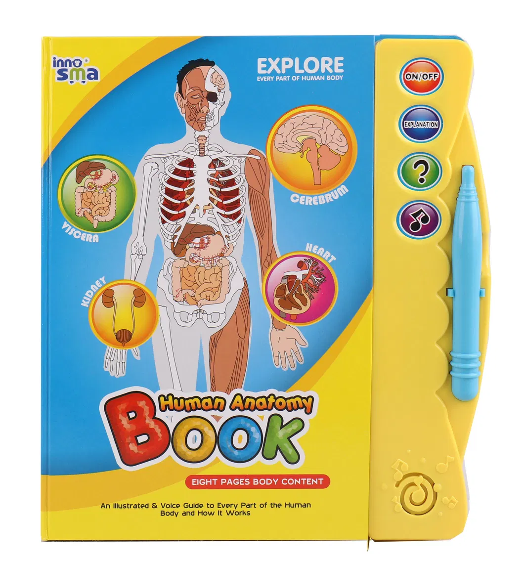 Educational Toys Kids Human Anatomy E-book Interactive Sound Book Educational Learning Machine for Toddlers