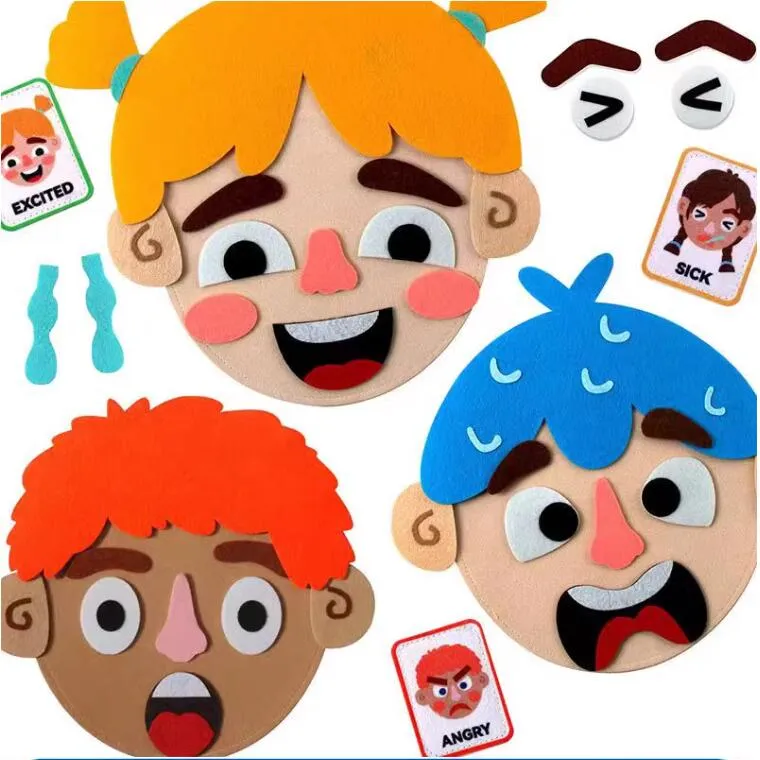 Felt Emotion Face Changing Toy Details 1