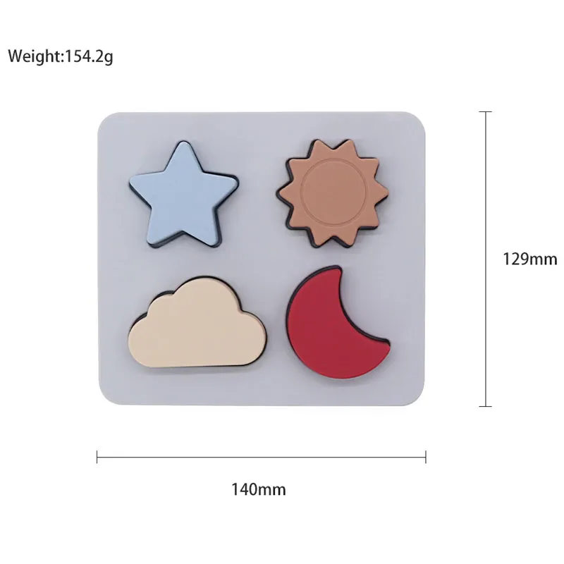 BPA Free Silicone Puzzle Toy for Toddlers Montessori Learning Board