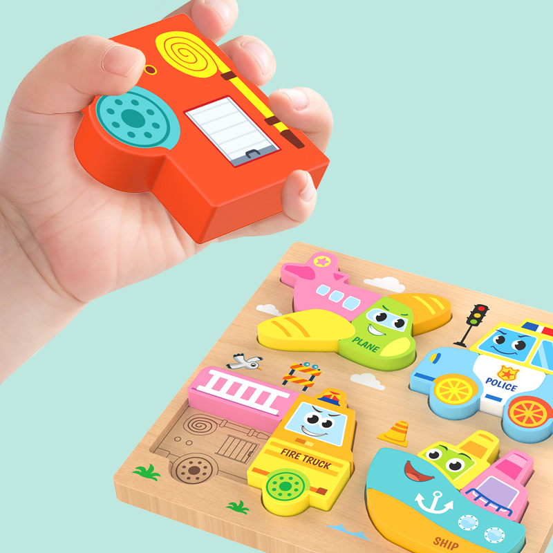 Custom Animal Dinosaur Jigsaw Puzzles 3D Building Block Games Education Matching 4in1 Puzzles Board Toys for Kids Boys Girls