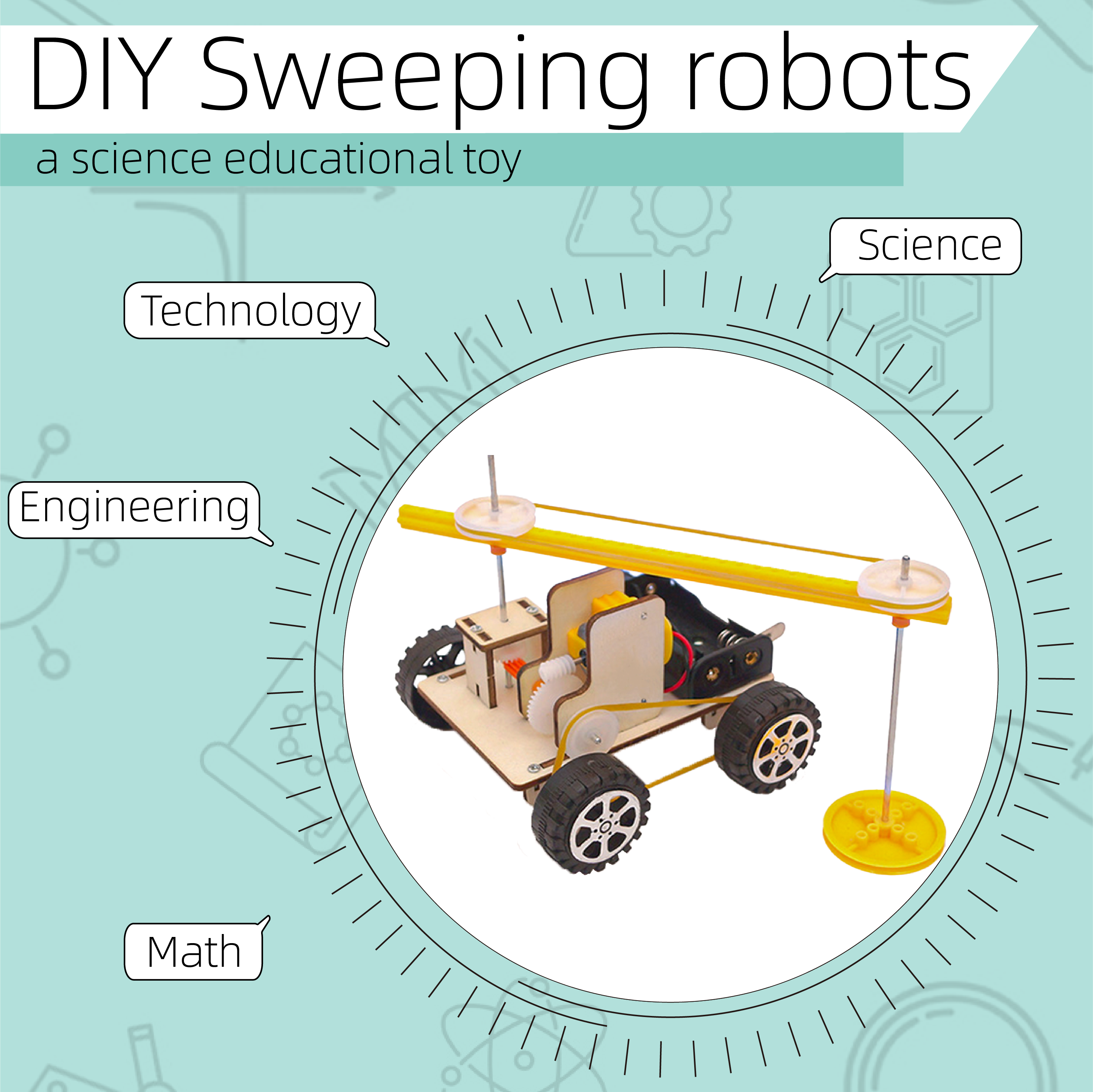STEM DIY Science Puzzle Educational Wooden Electric Vehicle Model Physics Building Experiment Kids School Project Creative Kit