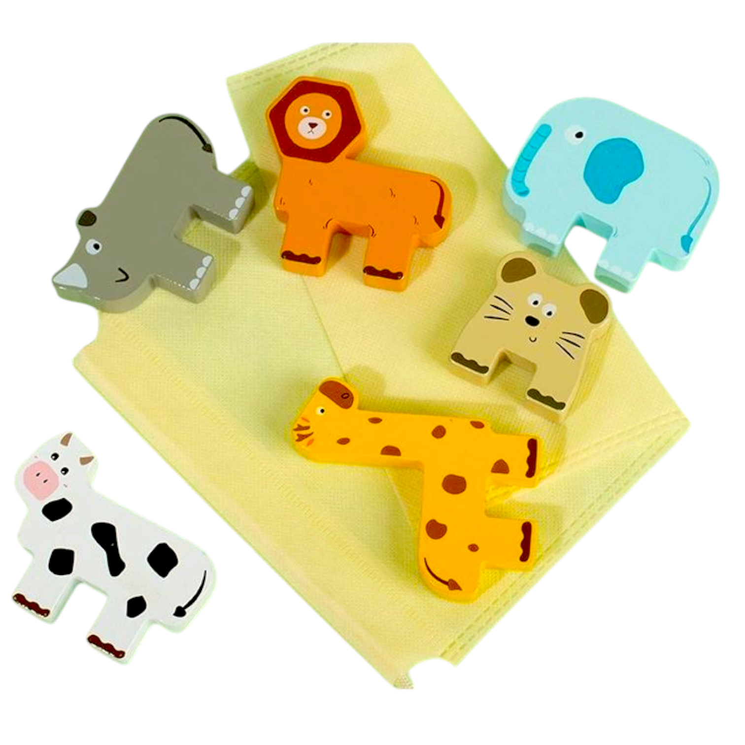 Wooden Animal Blocks Sorting & Stacking Toy Detail