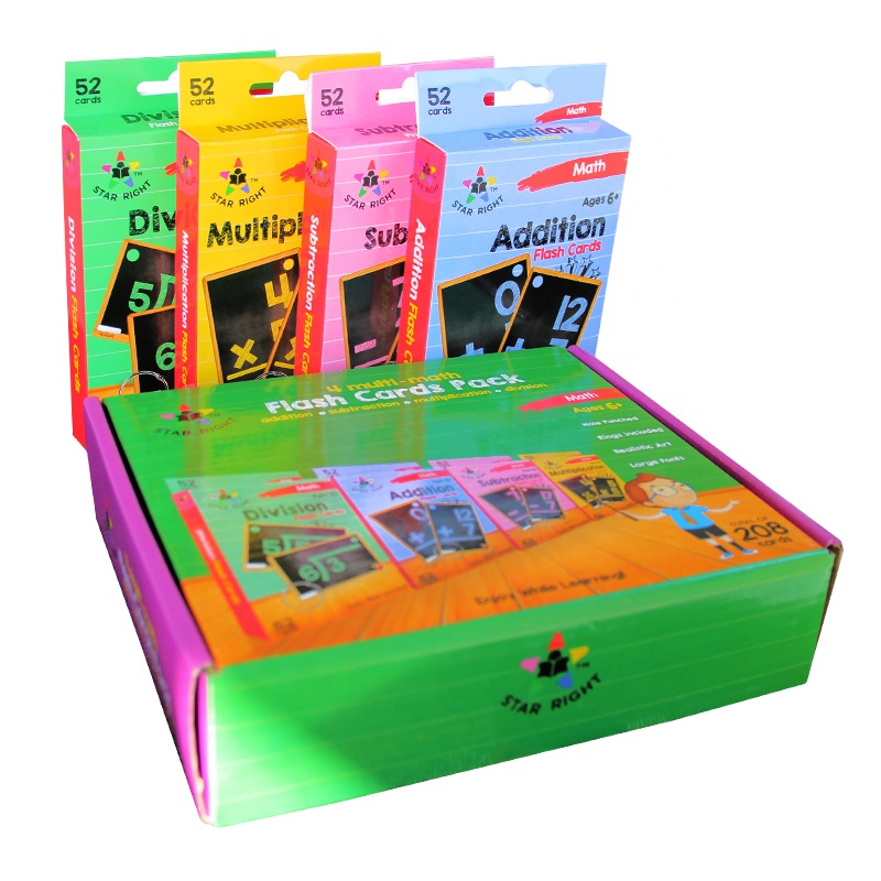 Custom Printed English Number Flash Cards/Cognitive Cards Math Learning Paper Educational Toys Game Card For Kid