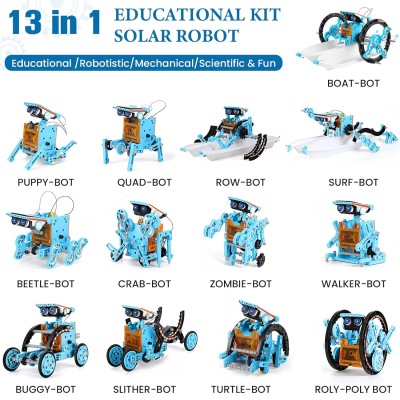 13-in-1 STEM Education Solar Robot Toys Updated Version DIY Kids Science Experiment Activities Robotic Educational Sets for Kids