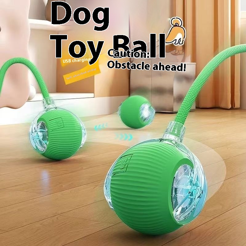 Smart Rechargeable Interactive Cat Ball Toy Automatic Rolling With Faux Tail USB Charging Motion Activated Remote Control