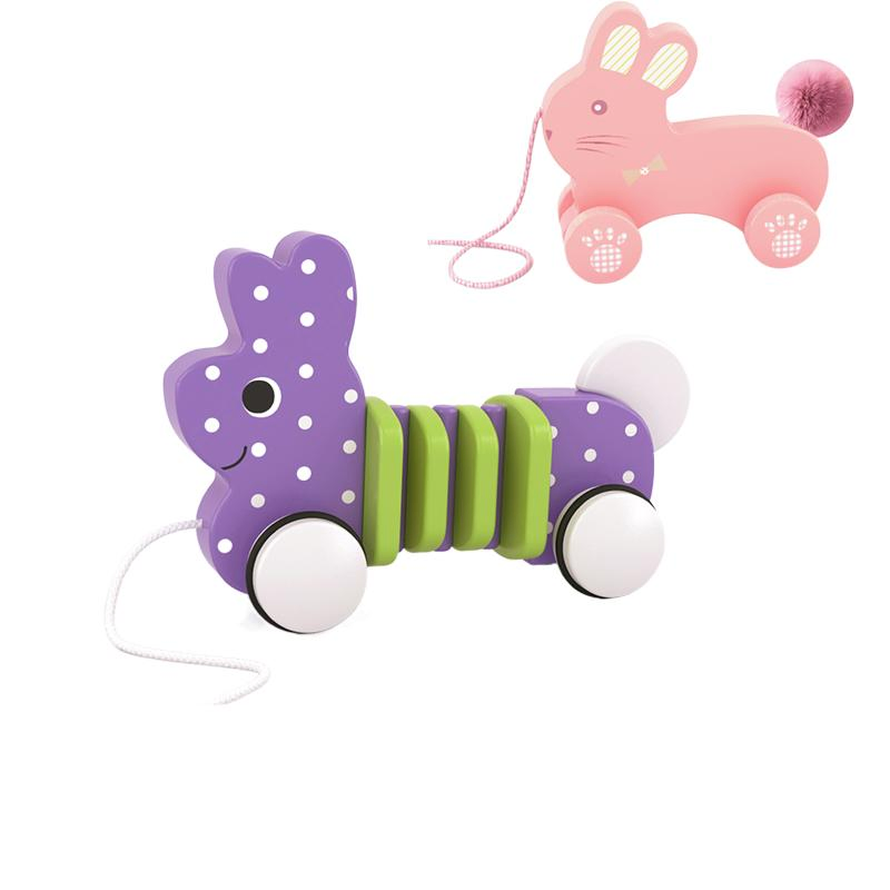 Interactive Wooden Push &amp; Pull Toy for Kids' Learning