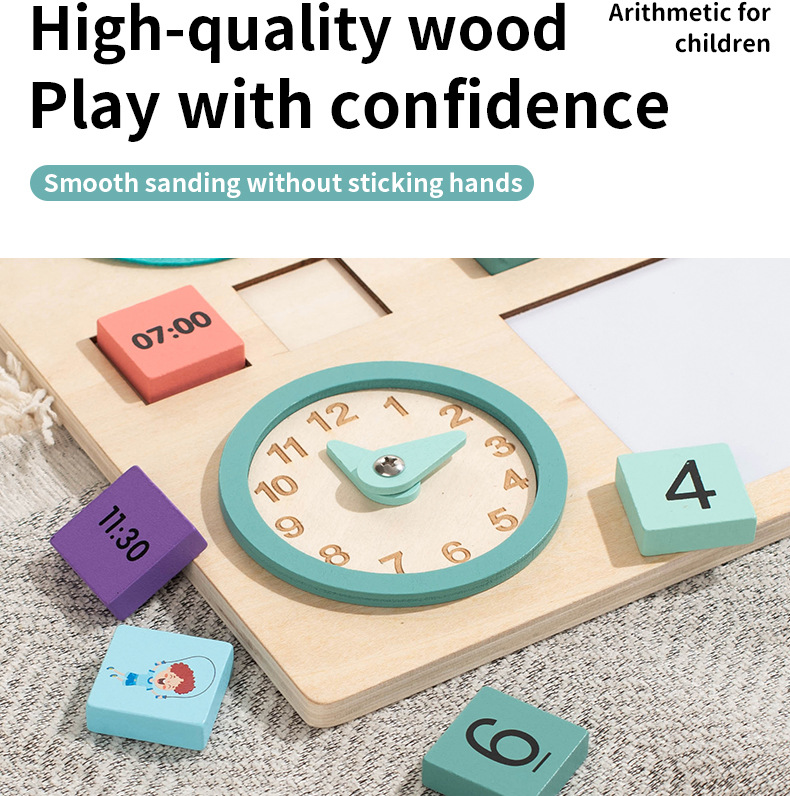 New Montessori Toys Educational Wooden Clock Finger Counting Educational Toys Math Teaching Aids Mathematics Learning Toy
