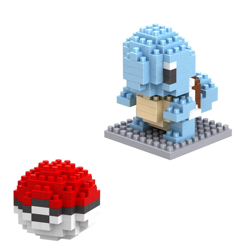 PY 7.5cm Nano Blocks Leguoguo 2nd Microparticle Bricks Pokemoned Have Box Instruction Educational Building Blocks Board Game