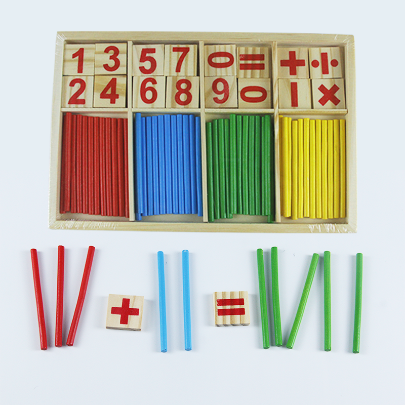 Children Counting Stick Learning Box Primary School Mathematics Teaching Aids Early Educational Math Toys For Kids Boys Girls
