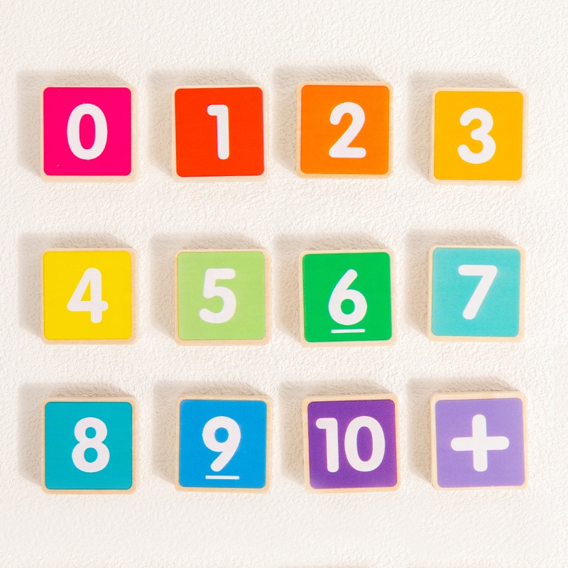 Frog Wooden Math Counting Toys For Toddlers, Montessori Finger Counting Board, Preschool Number Recognition Math Manipulatives