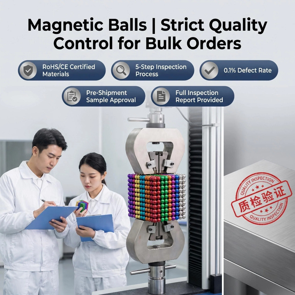 Educational Color Magnetic Balls - Anti-Stress Fidget Toy For Office Home, Non-Toxic ABS Material, CE/RoHS Certified