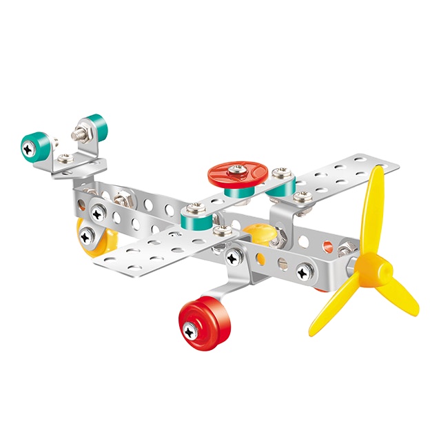3D Building Block Assemble DIY Metal Puzzle Assembly Kit Toys Educational Intelligence Engineering Vehicle