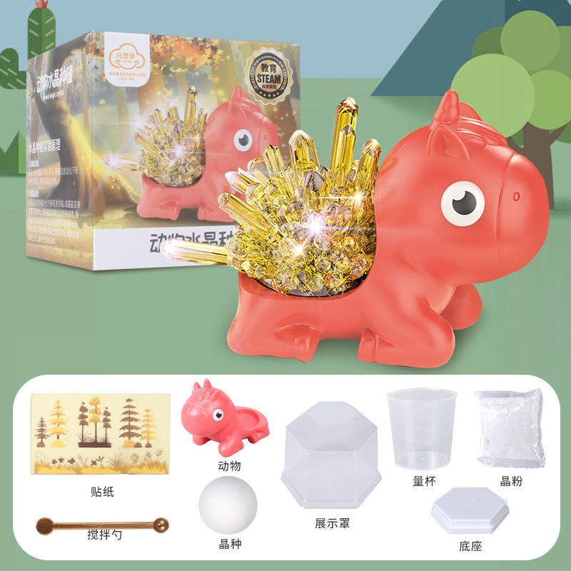 Crystal Growing Kit for Kids Dinosaur Educational Science Stem Toy