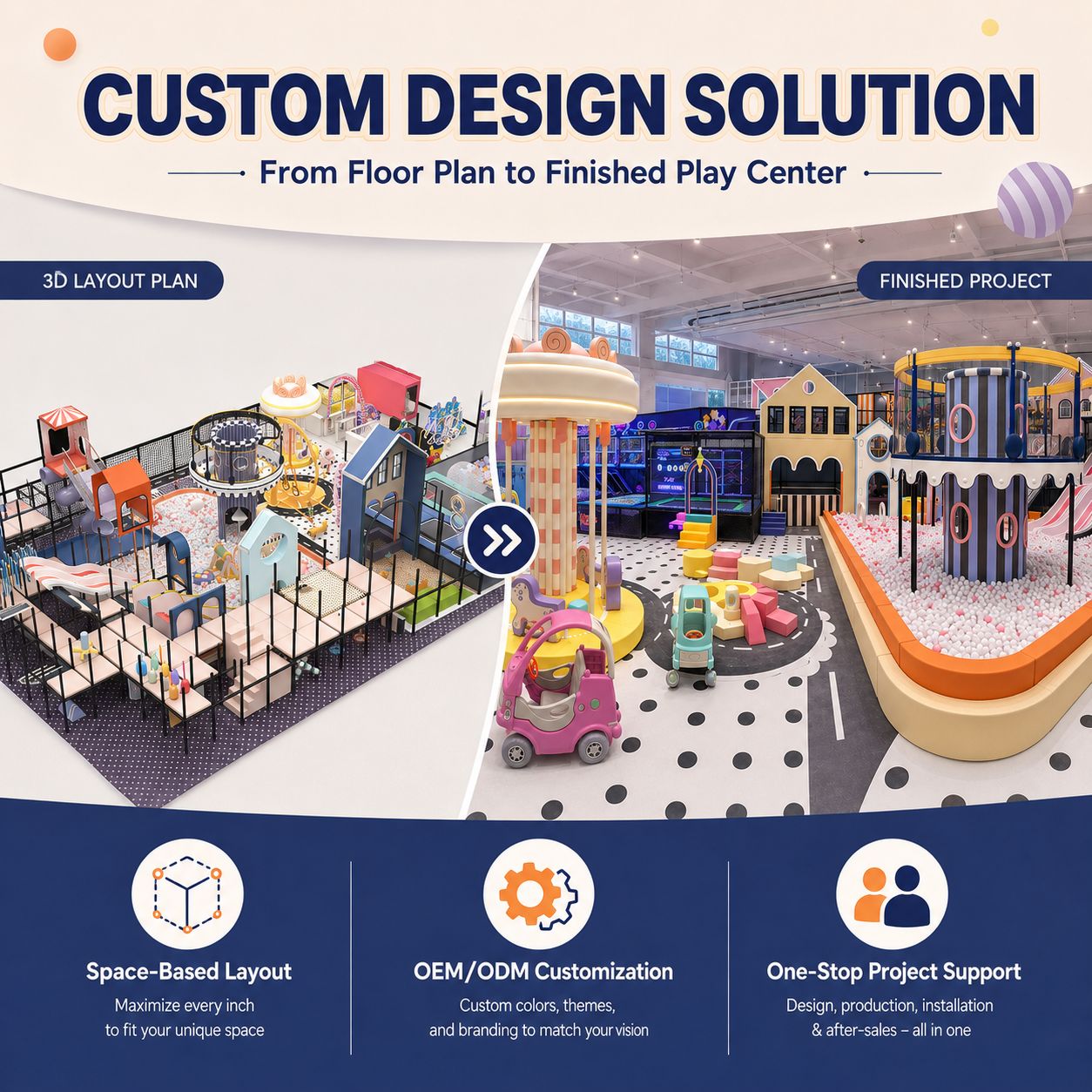 Indoor Play Center Equipment For Family Entertainment Center With Slides Climbing And Soft Play