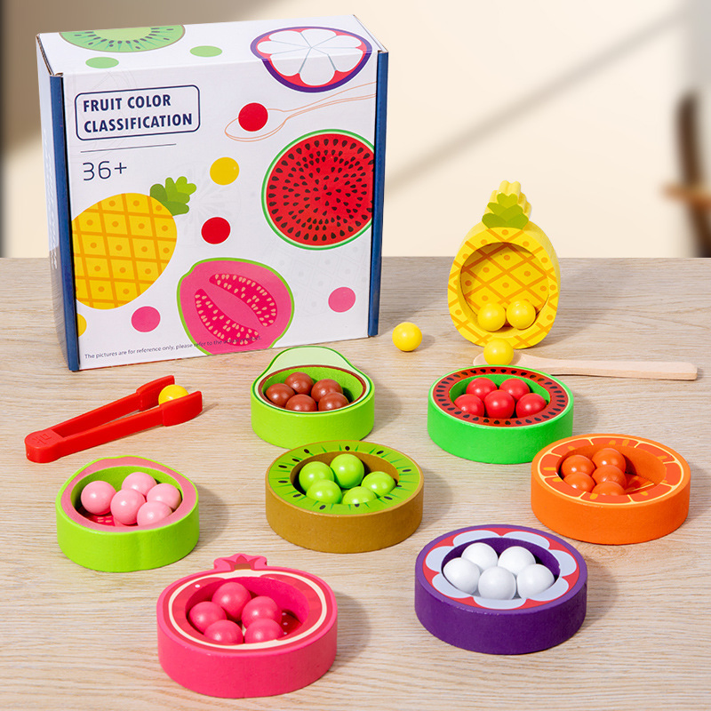 Wooden Fruit Classification Educational Toys Board Game