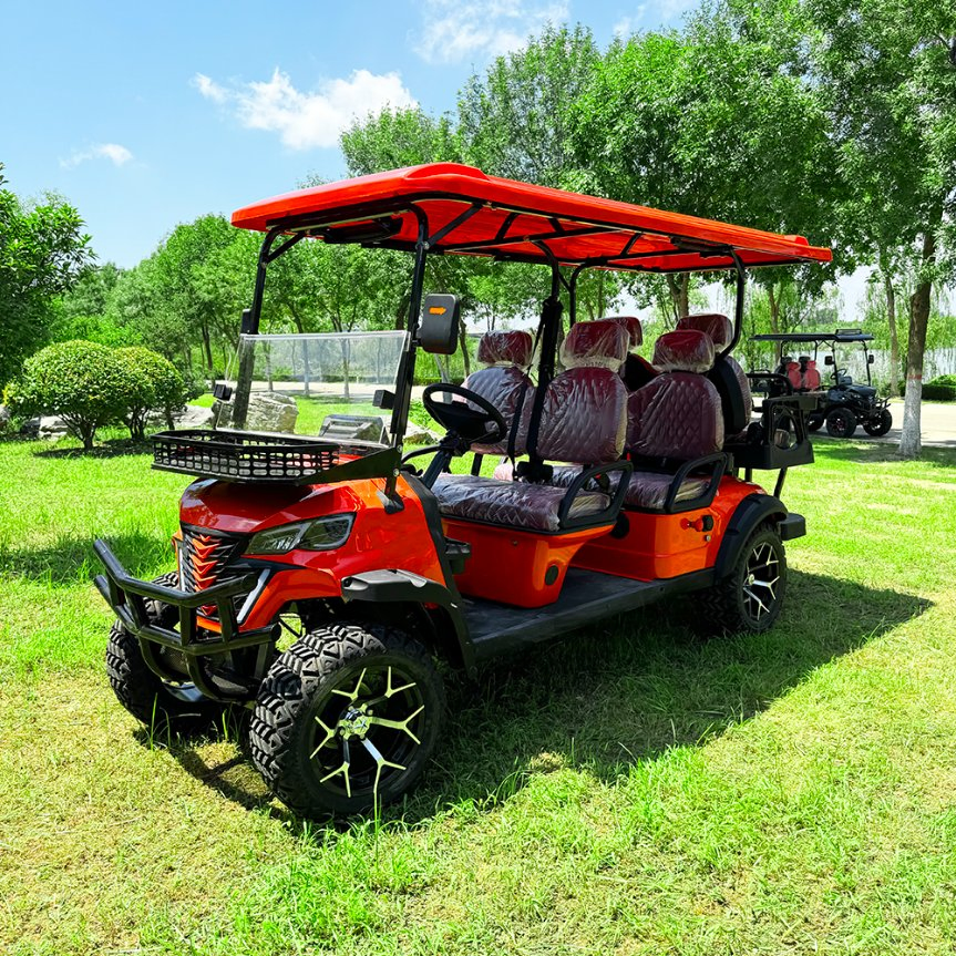 6 Passenger Electric Cheap Folding 72V Lithium Battery Operated Golf Carts