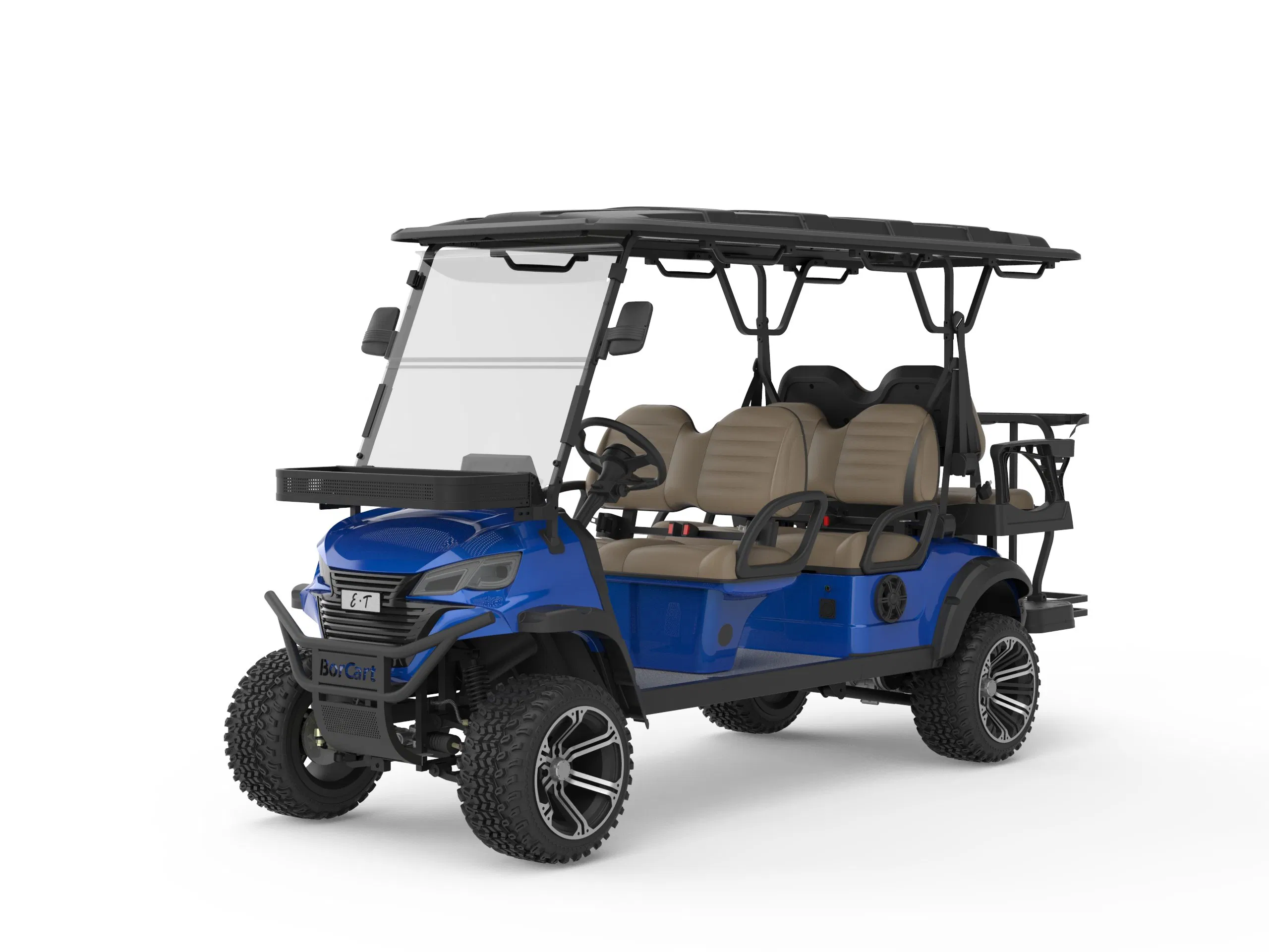 Factory Outlet 6 Person Seat Folding Electric Golf Carts with CE Certificate Custom Electric Golf Carts with Golf Bag Rack