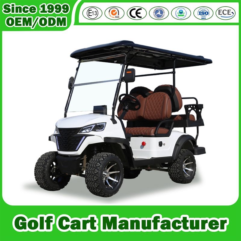 Electric Sightseeing Hungting off Road Club Car 2/4/6/8 Seater Seat 48V/72V Golf Cart Manufacturer with Folded Seat/Lithium/Lead Acid Battery/Solar Panel CE DOT