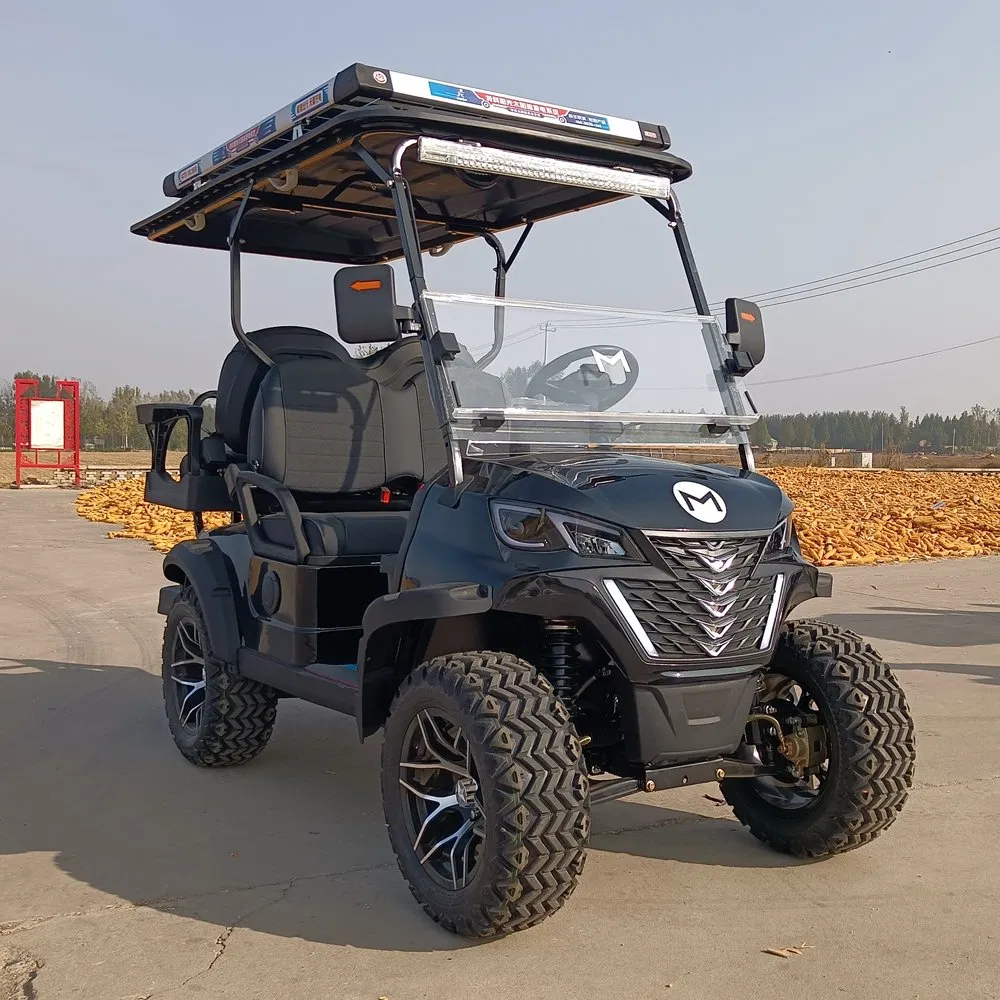 Newest Hot Sale 2 4 Seats Mini Powered Golf Car China Factory Manufacture 60V Solar Panels 4 Wheel Beach Buggy Golf Cart