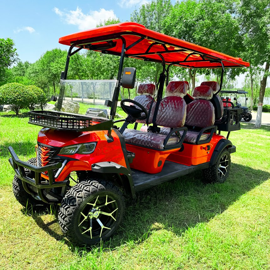 6 Passenger Electric Cheap Folding 72V Lithium Battery Operated Golf Carts