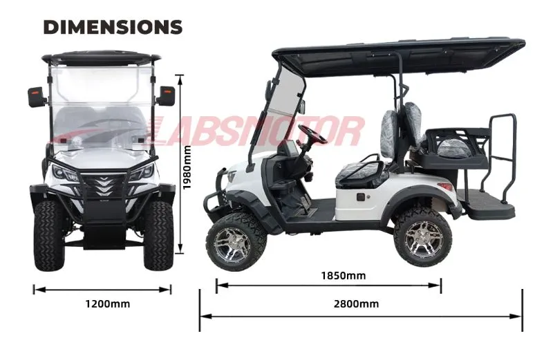 Electric Golf Cart Front View