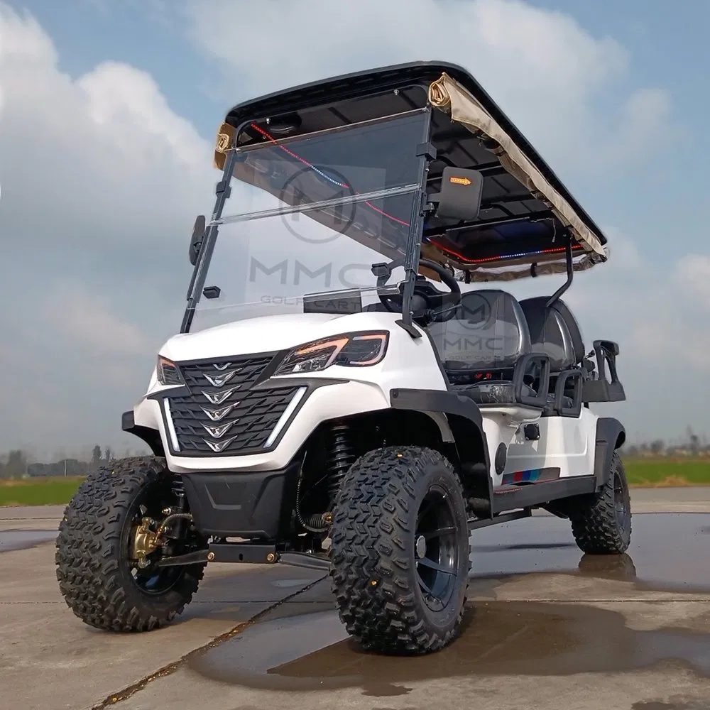 China Manufacture High Quality Solar 6 Seater Lithium Powered Golf Car Buggy Cart