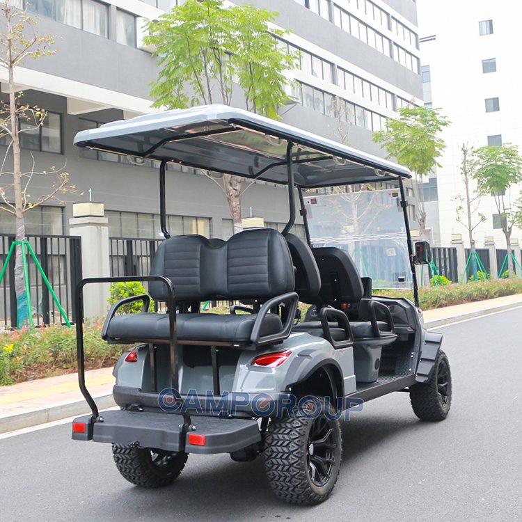 6-Seater Electric Utility Vehicle 48V Battery Powered Golf Cart with Solar Panel Steel Material EEC Certified