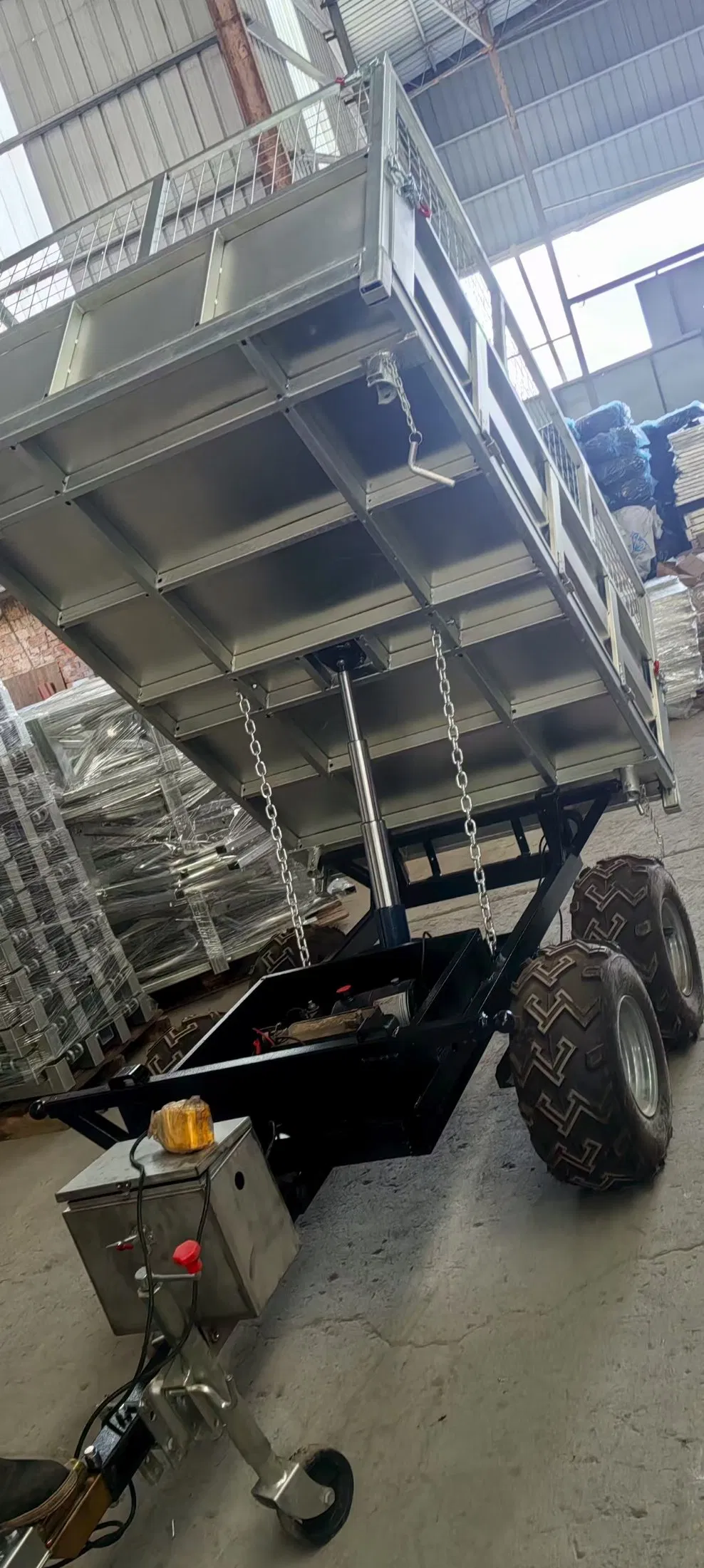 1.5t Three-Way Tipping Utility Trailer with Hydraulic Action